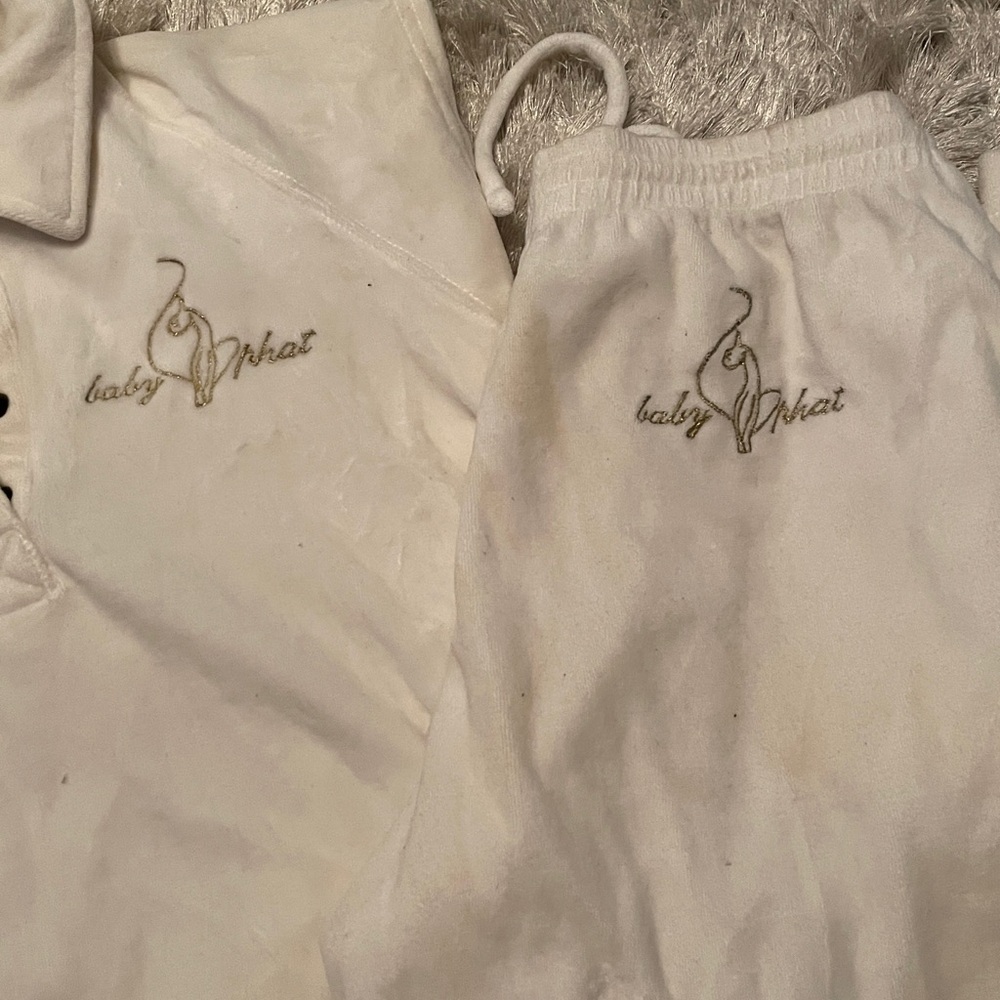 Y2K Vintage Baby Phat White Tracksuit Set